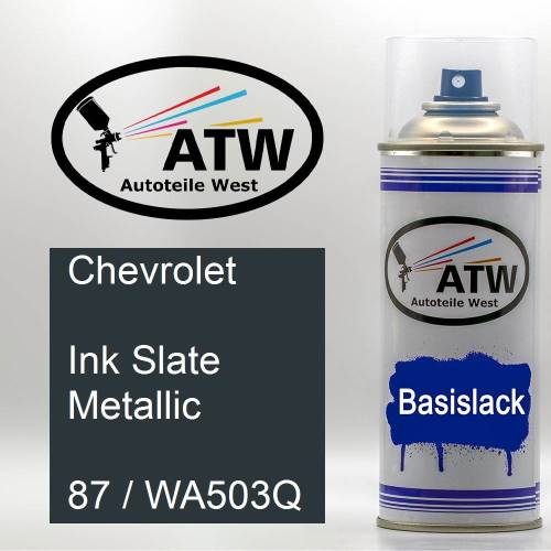 Chevrolet, Ink Slate Metallic, 87 / WA503Q: 400ml Sprühdose, von ATW Autoteile West.